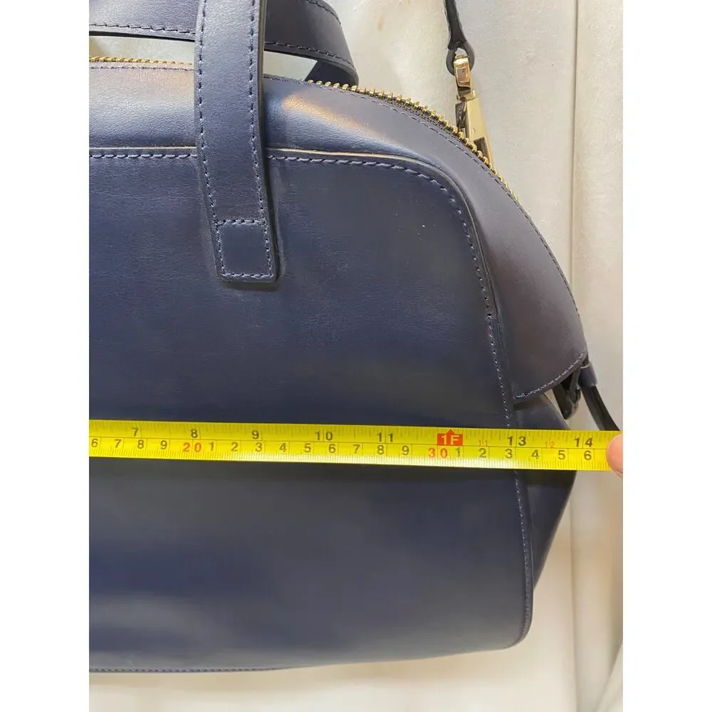 Kate Spade Navy Blue Calf-Hair Shoulder Crossbody Bag